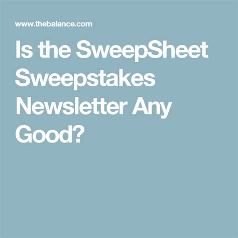 sweepsheet|best sweepstakes newsletter.